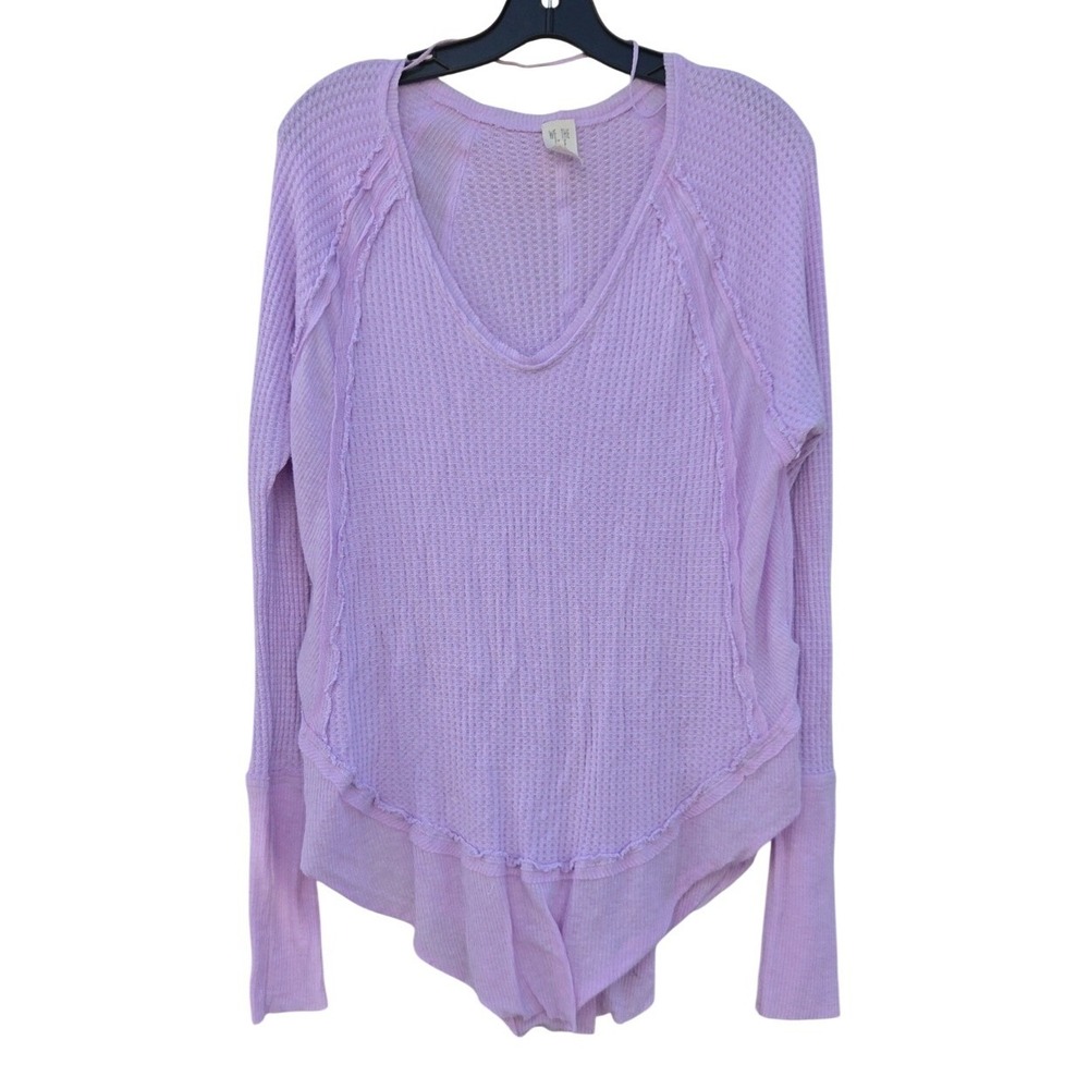 We The Free Catalina Thermal Boho Slouch Layered‎ Lilac Long Sleeve Light Small